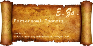 Esztergomi Zsanett névjegykártya