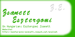 zsanett esztergomi business card